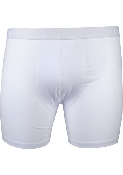 Buyuk Beden Erkek Likra Boxer 6350 Beyaz