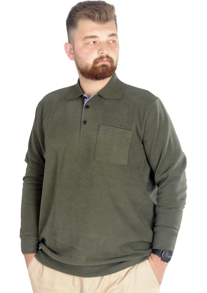 Erkek Sweat Polo Cepli Selanik Basic 20441 Haki fiyatları