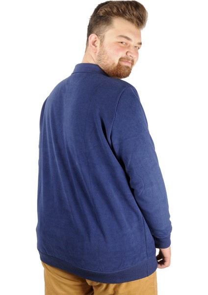 Erkek Sweat Polo Selanik Embroidered 20442 Indigo
