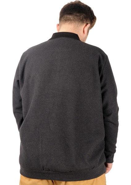 Erkek Sweat Polo Recycle Selanik Losangeles B20420 Antramelanj modelleri