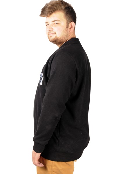 Erkek Sweat Polo Recycle Selanik Losangeles B20420 Siyah