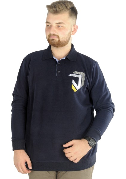 Erkek Sweatshirt Polo Selanik Strong 22440 Lacivert