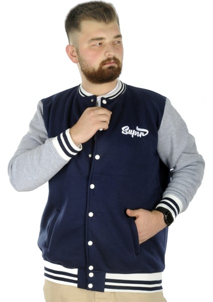 Büyük Beden Erkek Kolej Mont Süper 22614 Indigo