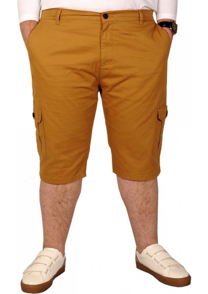 Mode Xl Büyük Beden Erkek Kapri Klasik 21401 Taba