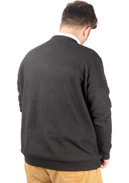 Erkek Sweat Recycle Selanik V Yaka B21542 Siyah modelleri