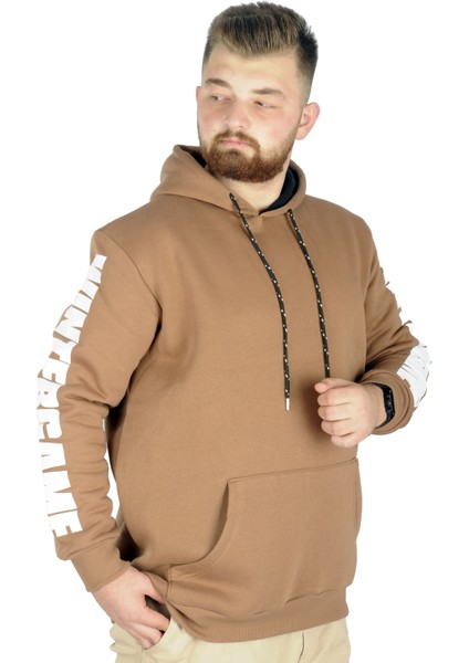 Erkek Sweat Kapşon Kanguru Wintergame 22541 Sütlükahve