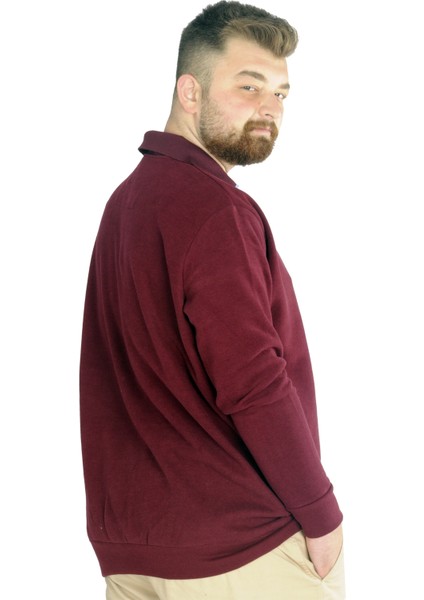 Erkek Sweat Polo Cepli Selanik Basic 20441 Bordo fırsatları