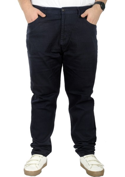 Büyük Beden Erkek Gabardin Pantolon 5 Cep Doğa Classic 22920 Lacivert