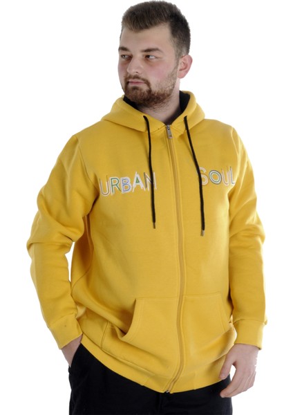 Erkek Sweat Kapşonlu Fermuarlı 22531 Hardal fiyatları