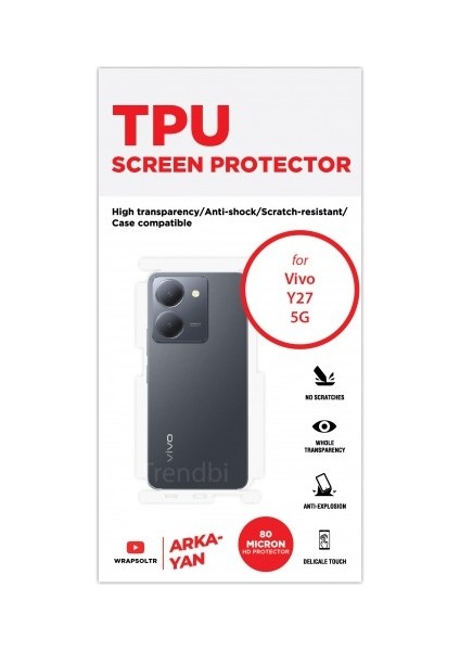 Vivo Y27 5g Arka ve Yan Koruyucu Tpu Film fiyatları