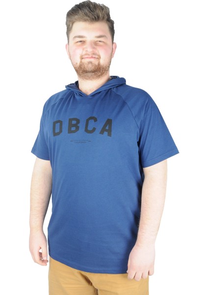 Mode Xl Büyük Beden Tshirt Kapşonlu Dbca 22119 Indigo
