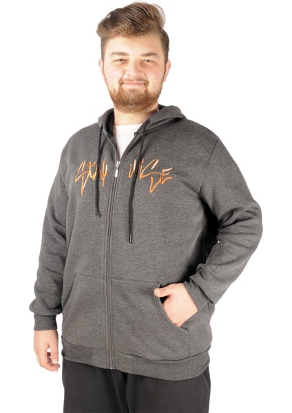 Erkek Sweat Kapşonlu Stay Wise 21518 Antrasit