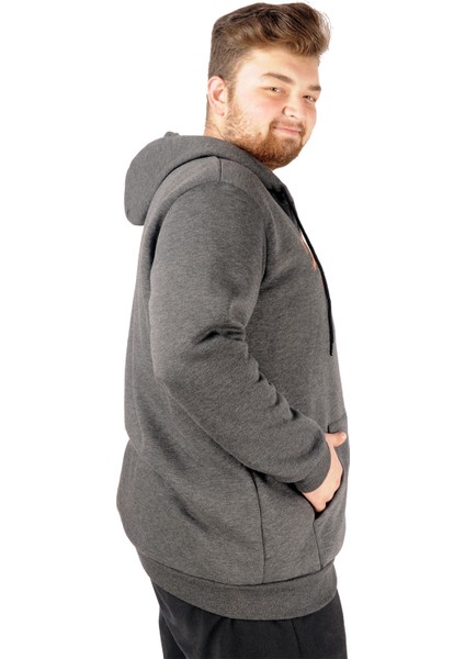 Erkek Sweat Kapşonlu Stay Wise 21518 Antrasit