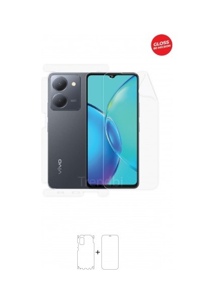 Vivo Y27 5g Ön,arka ve Yan 360 Derece Tam Kaplama Full Body Tpu Film