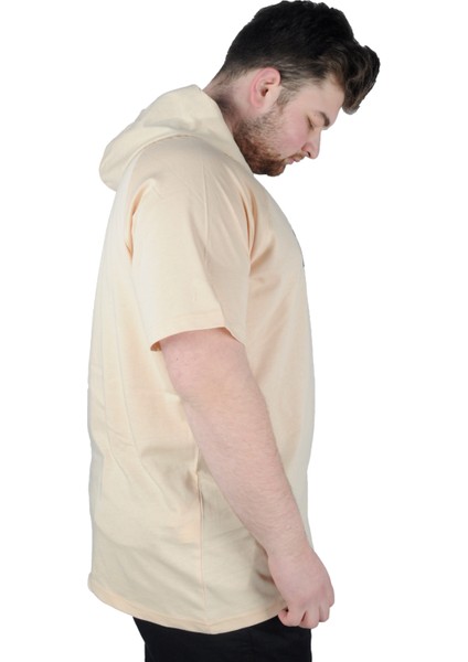 Mode Xl Büyük Beden Tshirt Kapşonlu Dbca 22119 Bej fiyatları