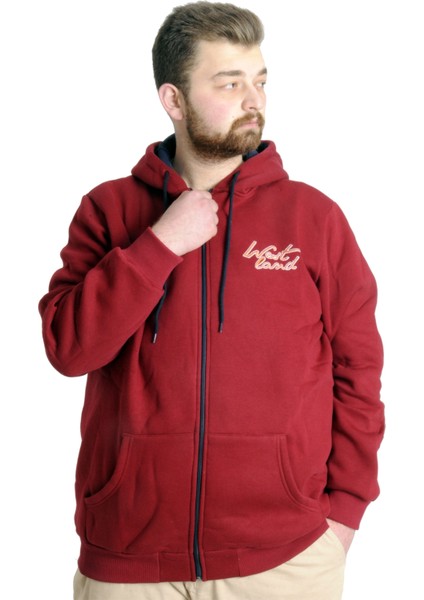 Mode Xl Erkek Sweat Kapşon West Lamb 22524 Bordo