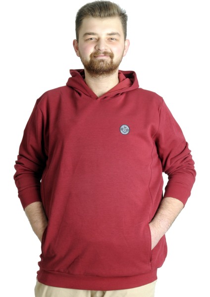 Erkek Sweat Kapşon Kuplu 21500 Bordo