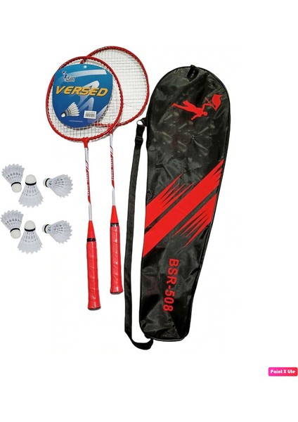 BRS-508 Çantalı Badminton Raketi Seti + 6 Adet Badminton Topu