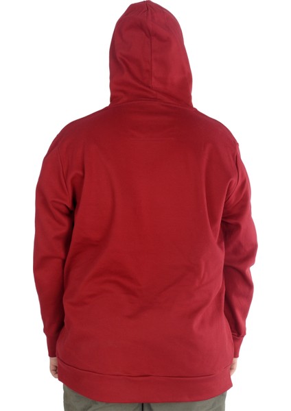 Erkek Sweat Kapşon Pike Basic 22532 Bordo