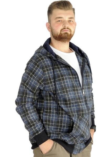 Erkek Oduncu Kapsonlu Sweat Pocket 21574 Indigo modelleri