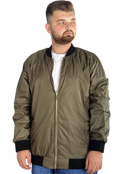 Erkek Kolej Mont Fermuarlı Haki Renk 2022 Sonbahar-Kış Modelleri İçin