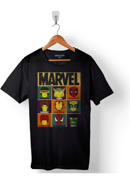 Spiderman Iron Man Thor Hulk Deadpool Baskılı Tişört T-Shirt