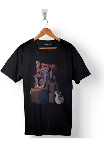 Spider Man Punker Marvel Örümcek Adam Baskılı Tişört T-Shirt