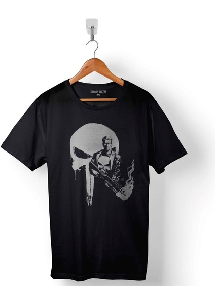 The Crazy Punisher War Cezalandırıcı Logo Baskılı Tişört T-Shirt