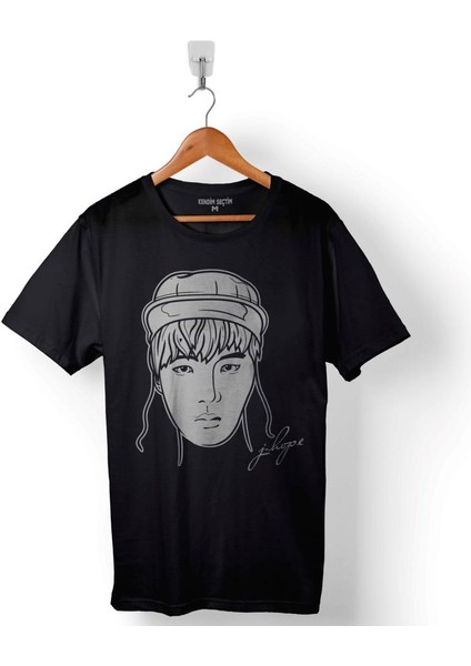 Bts Bangtan Boys J Hope J-Hope Logo Baskılı Tişört T-Shirt