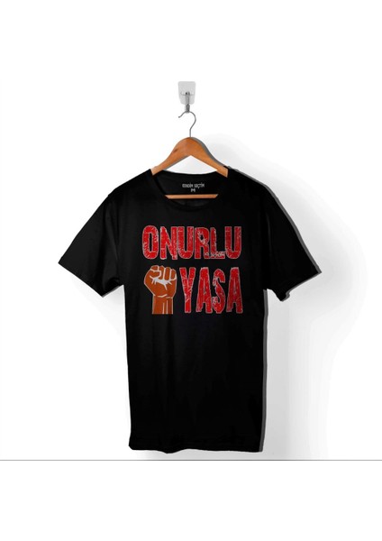 Onurlu Yaşa 1 Mayıs Işçi Bayramı Eylem Direniş Baskılı Tişört T-Shirt