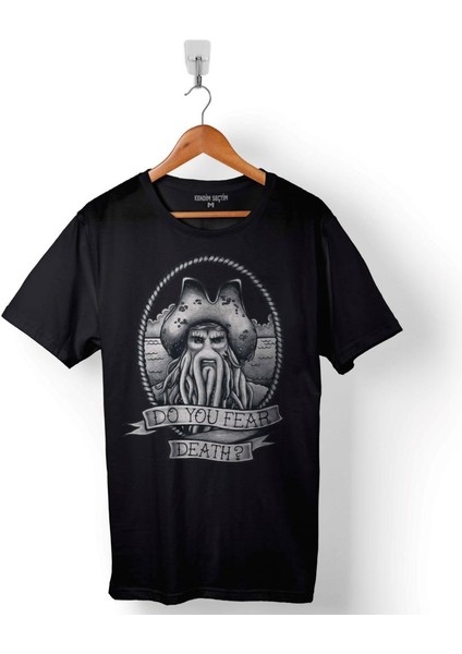 Davy Jones Do You Fear Death Karayip Korsanları Baskılı Tişört T-Shirt
