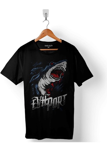 Köpek Baliğı Saldırısı Shark Attack Evıport Baskılı Tişört T-Shirt
