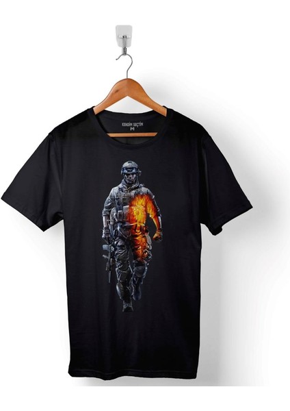 Battlefield 1 2 3 4 Game Poınt Baskılı Tişört T-Shirt