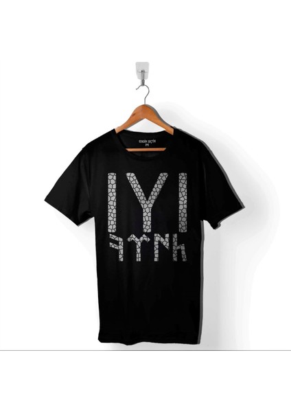 Kayı Boyu Iyı Göktürkçe Türk Bozkurt Diriliş Baskılı Tişört T-Shirt