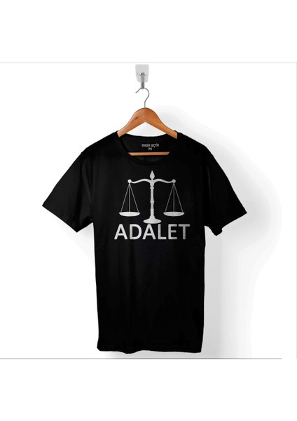 Adalet Terazisi Eylem Direniş Propaganda Baskılı Tişört T-Shirt