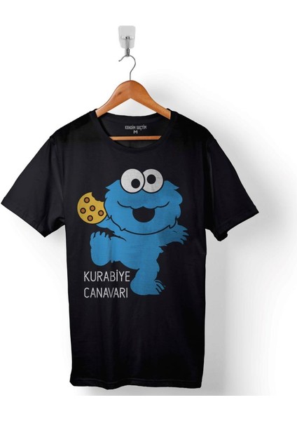 Cookie Kurabiye Canavarı Susam Sokağı Baskılı Tişört T-Shirt