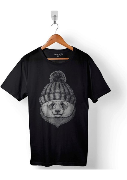 Panda Bambu Ayı Hipster Cute Bamboo Bear Baskılı Tişört T-Shirt