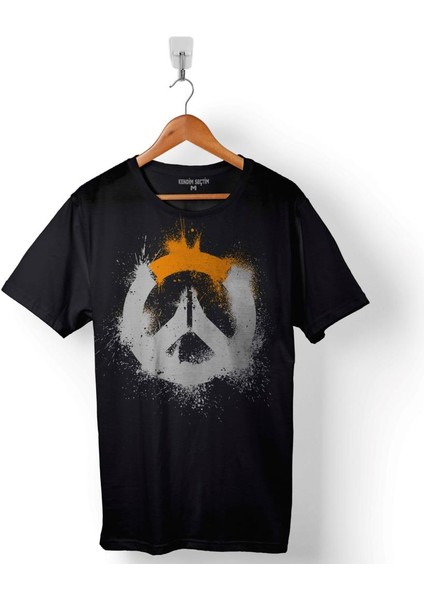 Overwatch Heroes Steam Logo Over Watc Baskılı Tişört T-Shirt