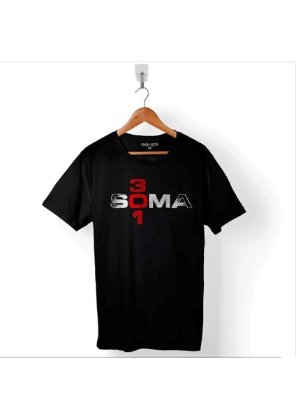 Soma 301 Maden Faciası 2014 #soma Iş Kazası Baskılı Tişört T-Shirt