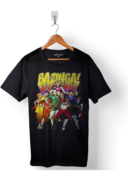 Bazinga Şaka The Bıg Bang Theory Sheldon Cooper Baskılı Tişört T-Shirt