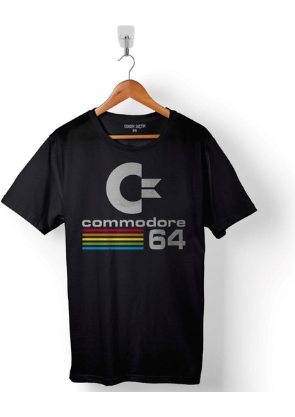 Commodore 61 C64 Logo Antika Bilgisayar Baskılı Tişört T-Shirt