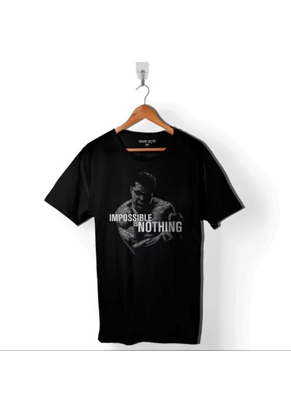 Muhammed Ali Clay Impossible Is Nothing Boksör Baskılı Tişört T-Shirt