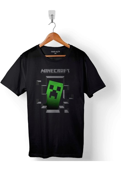 Minecraft Creeper Inside Baskılı Tişört T-Shirt