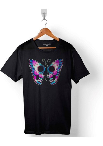 Butterfly Kelebek Tasarım Baskılı Tişört T-Shirt