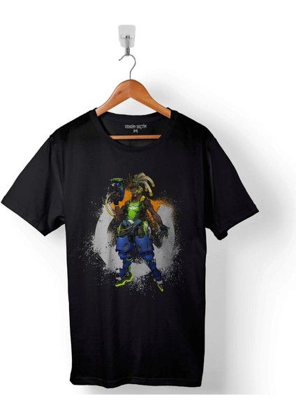 Overwatch Lucıo Heroes Steam Logo Baskılı Tişört T-Shirt