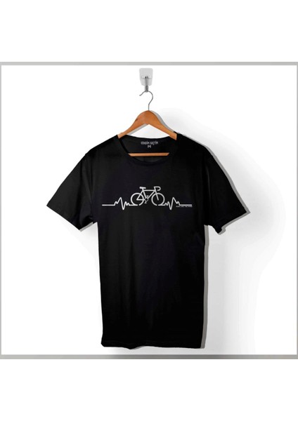 Bike Pulse Cycling Bicycle Riding Bisiklet Baskılı Tişört Unisex T-Shirt