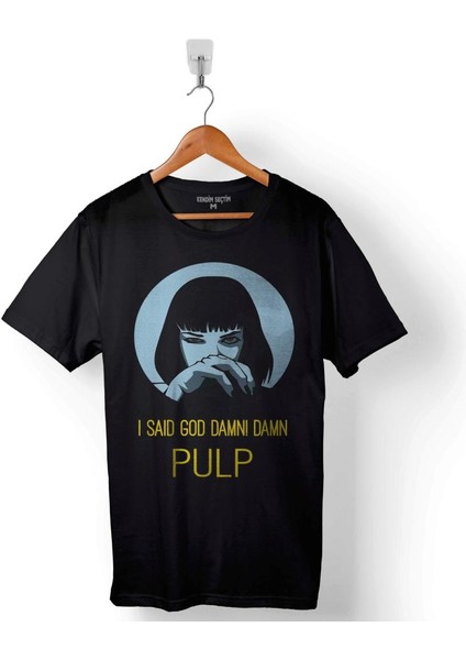 Pulp Fiction I Saıd Goddamn God Damn Ucuz Roman Baskılı Tişört T-Shirt
