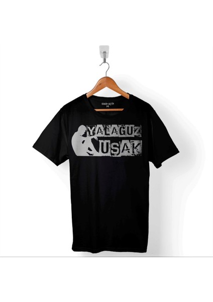 Yalağuz Uşak Yalnız Adam Trabzon Karadeniz Baskılı Tişört Unisex T-Shirt