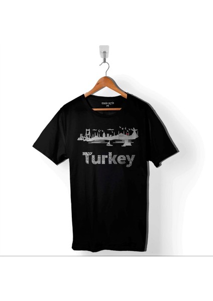 Istanbul Eminönü Kız Kulesi Ayasofya Türkiye Turkey Baskılı Tişört Unisex T-Shirt