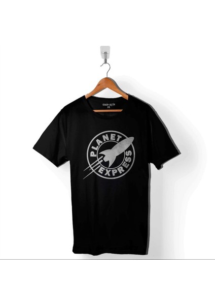 Futurama Planet Express Ship Baskılı Tişört Unisex T-Shirt